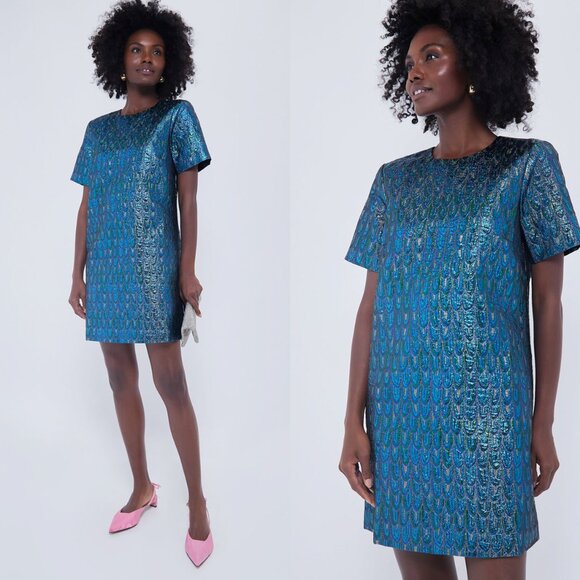 Pomander Place Pavo Jacquard Mae Mini Dress Size XL NWT – Tuckernuck Dress - Picture 2 of 12